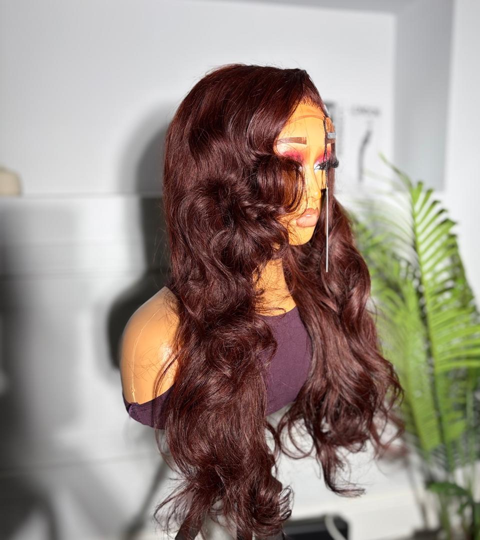 Luxury Wavy Burgundy With 5x5 Closure 350g - Image 2